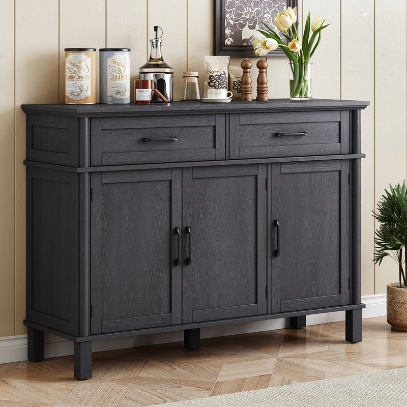 Winston Porter Buffet Cabinet Sideboard With Drawers, Shelves And